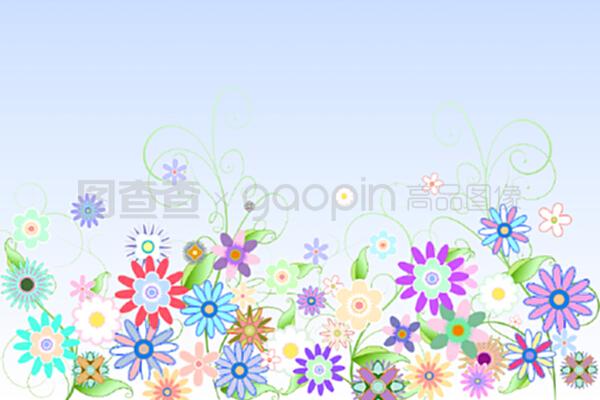 數(shù)字生成的少女花卉設(shè)計