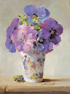 英國(guó)畫(huà)家安妮.科特里爾 -靜物花卉油畫(huà)作品欣賞